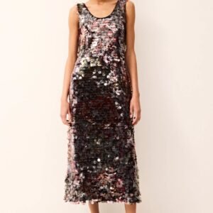 Premium Sleeveless Sequin Backless Midi Dress | OEM Custom