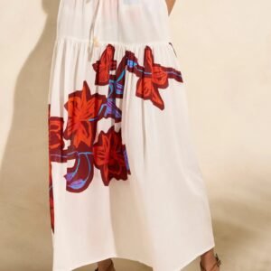 Premium Boho Floral Print Tiered Maxi Skirt | OEM Custom