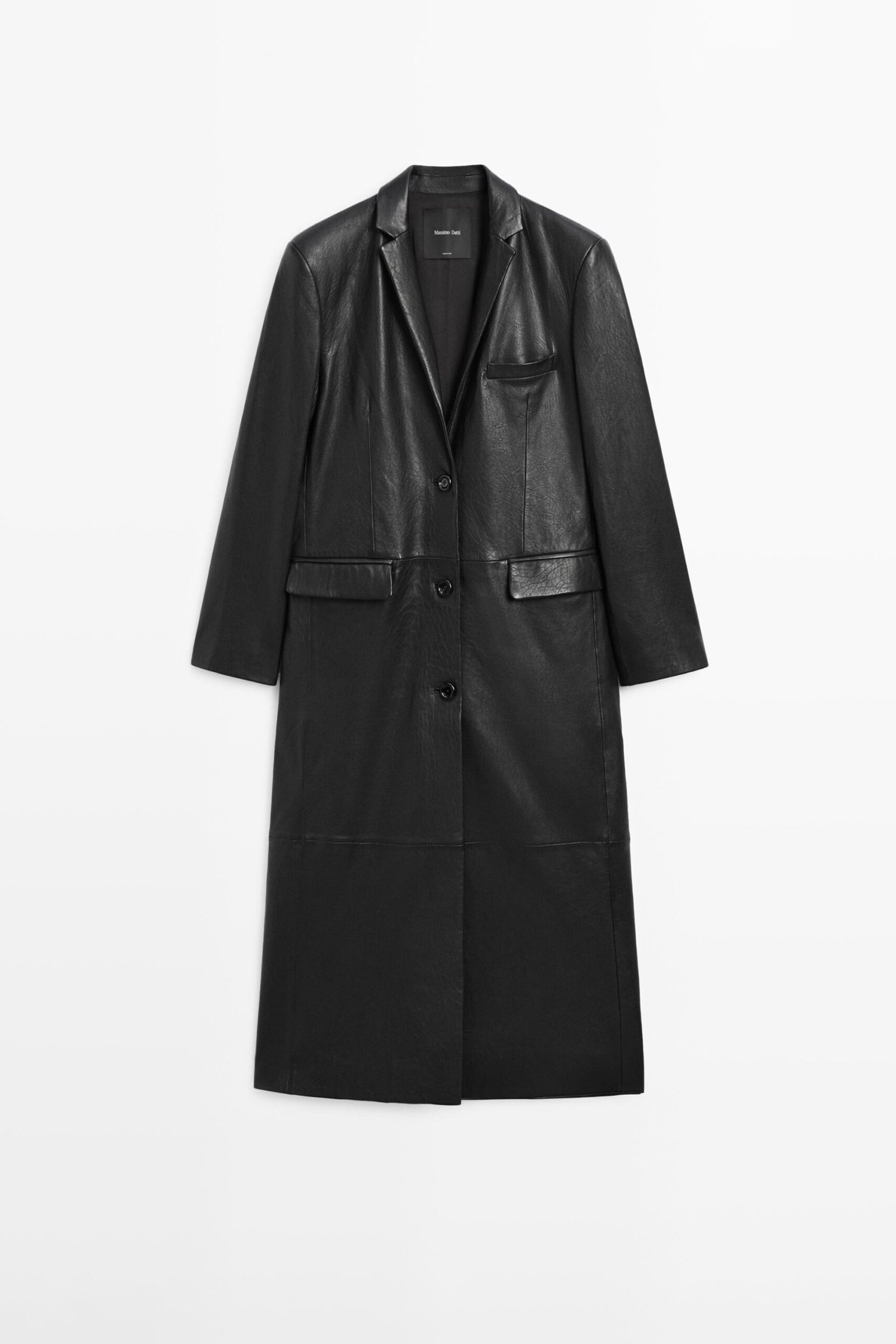 Premium Faux Leather Long Trench Coat | OEM Custom - Image 3