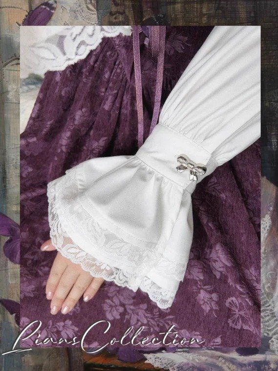Premium Purple Vintage Jacquard Corset Dress & Blouse Set | OEM Custom - Image 2