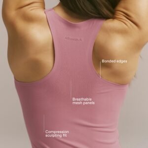 Premium Dusty Rose Racerback Activewear Set with Mesh Panels | OEM Custom