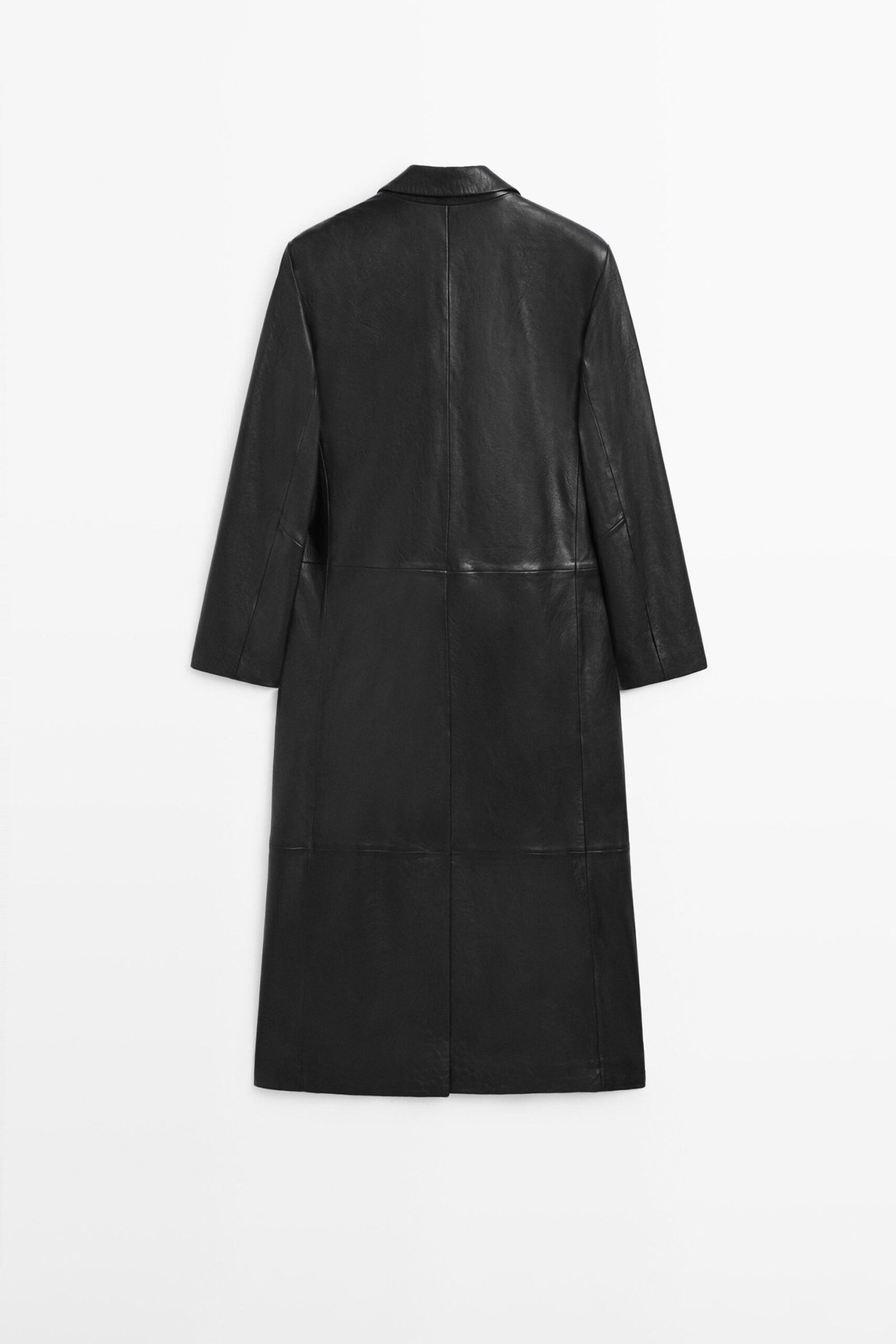 Premium Faux Leather Long Trench Coat | OEM Custom - Image 2