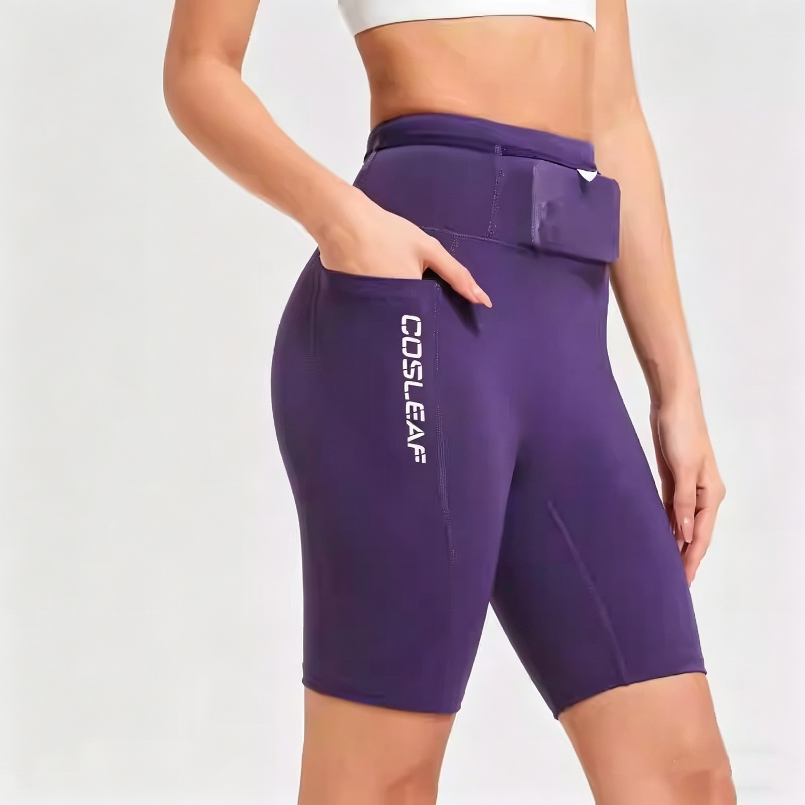 Premium High Waist Yoga Shorts with Pockets | OEM Custom