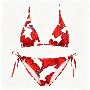 Premium Boho Floral Print Halter Neck Bikini 3-Piece Set | OEM Custom