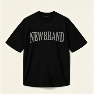 Premium Black Heavy Embroidered Oversized T-Shirt | OEM Custom