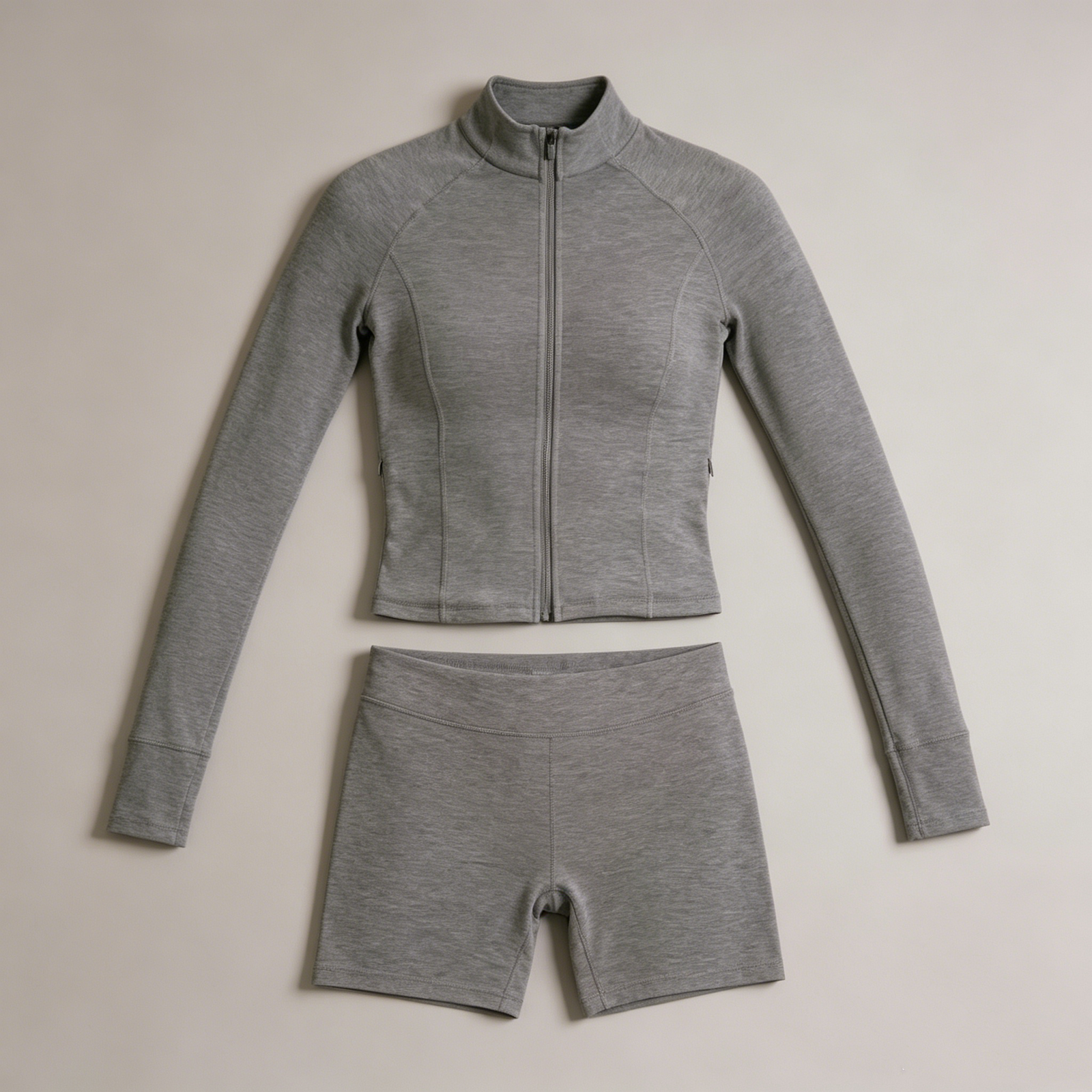 Premium Contour Fit Zip-Up Jacket & Shorts Set | OEM Custom - Image 3