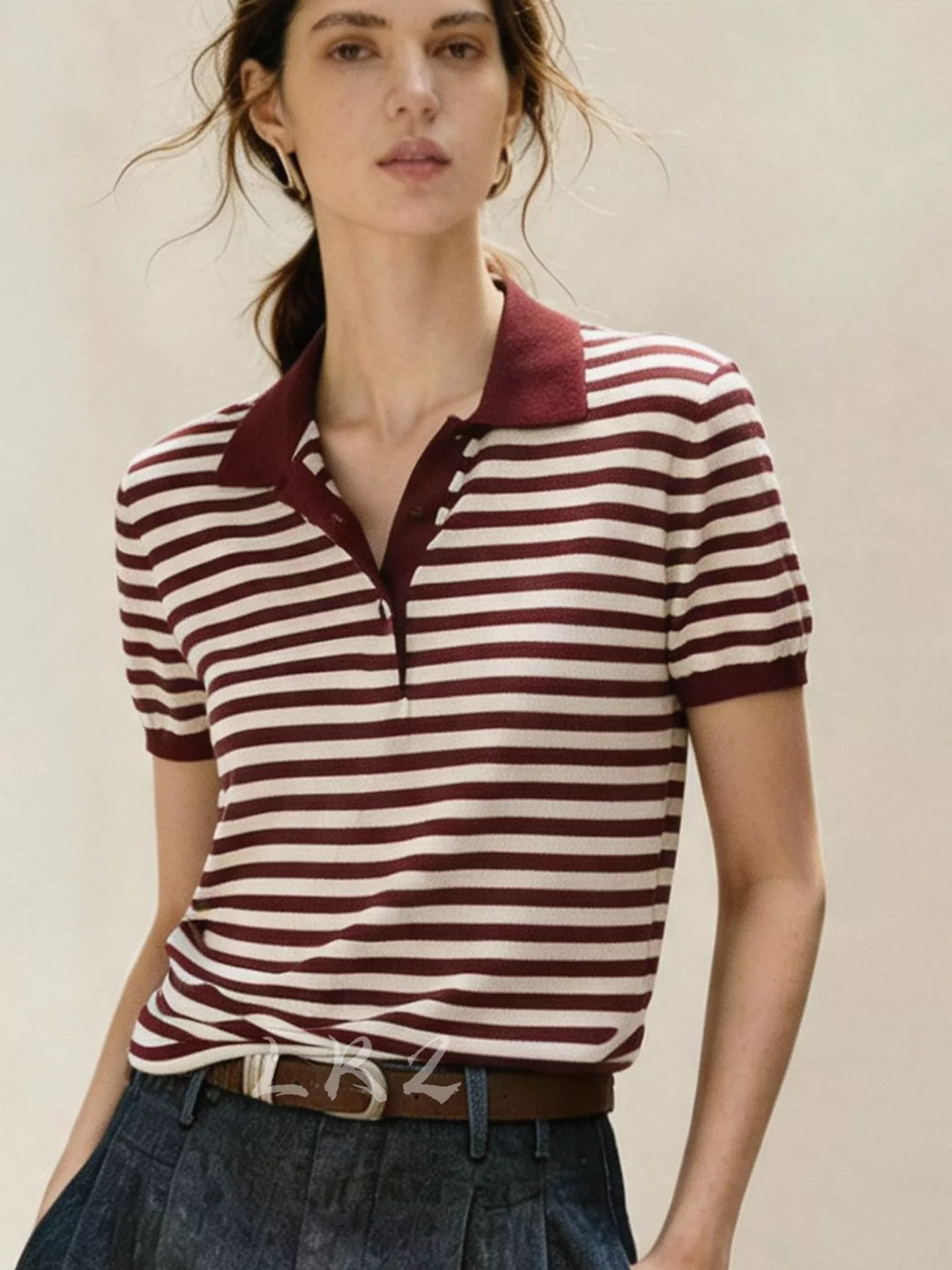 Custom knitted striped polo shirts and casual tees for OEM ODM manufacturing